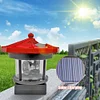 Lighthouse Solar LED Light Garden Fence Outdoor Beacon Rotating Beam Lamp