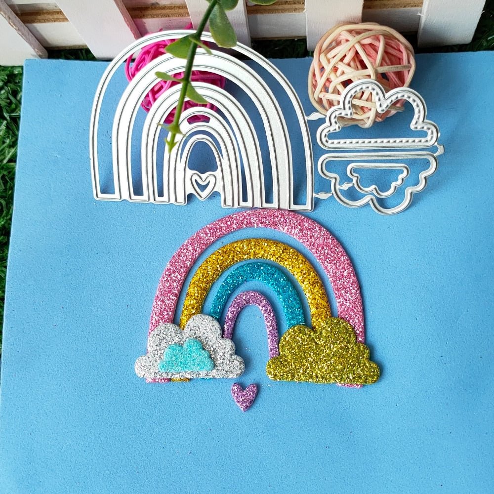New Rainbow Clouds metal cutting die mould scrapbook decoration embossed photo album decoration card making DIY handicrafts