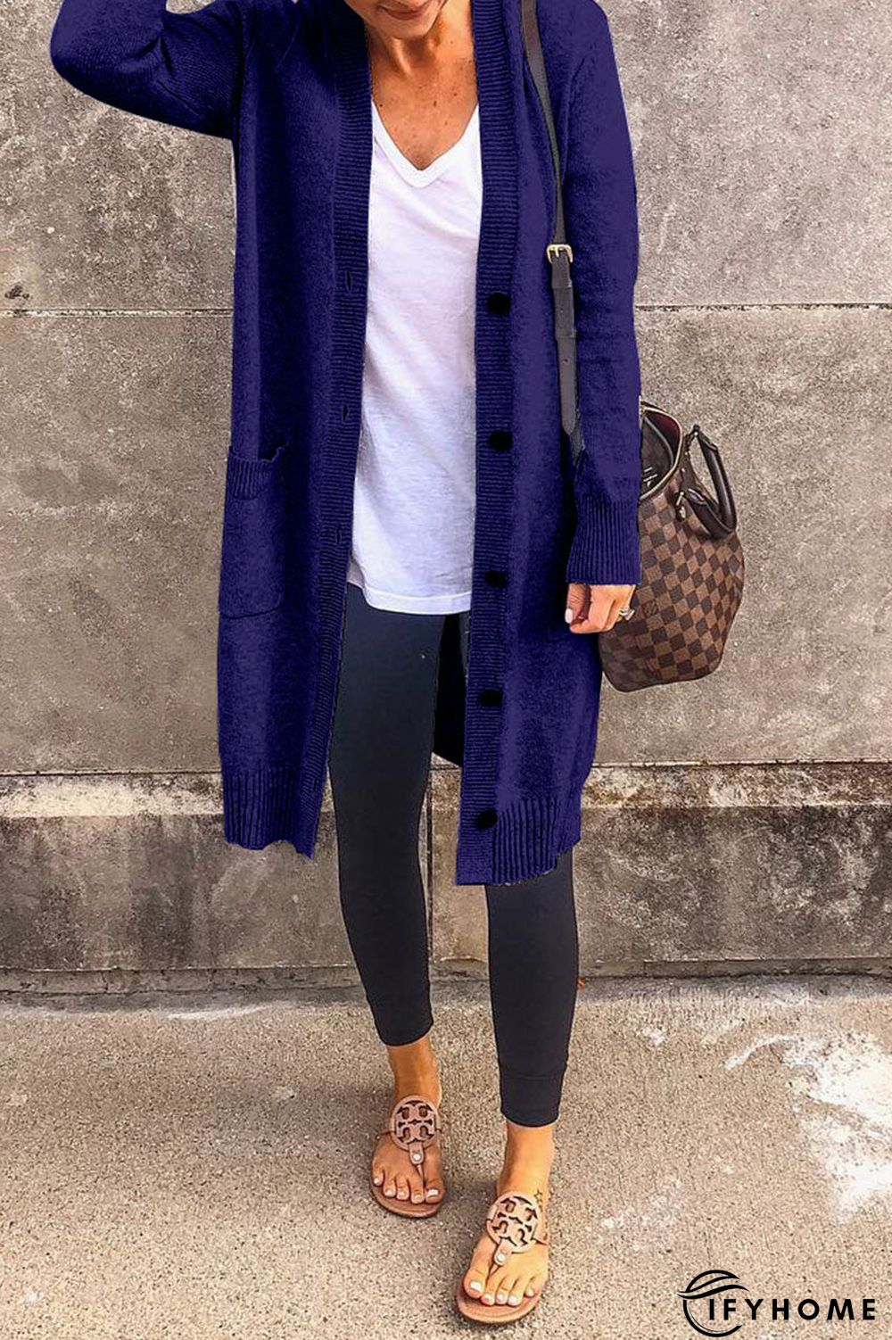 Casual Solid Split Joint Buckle Outerwear | IFYHOME