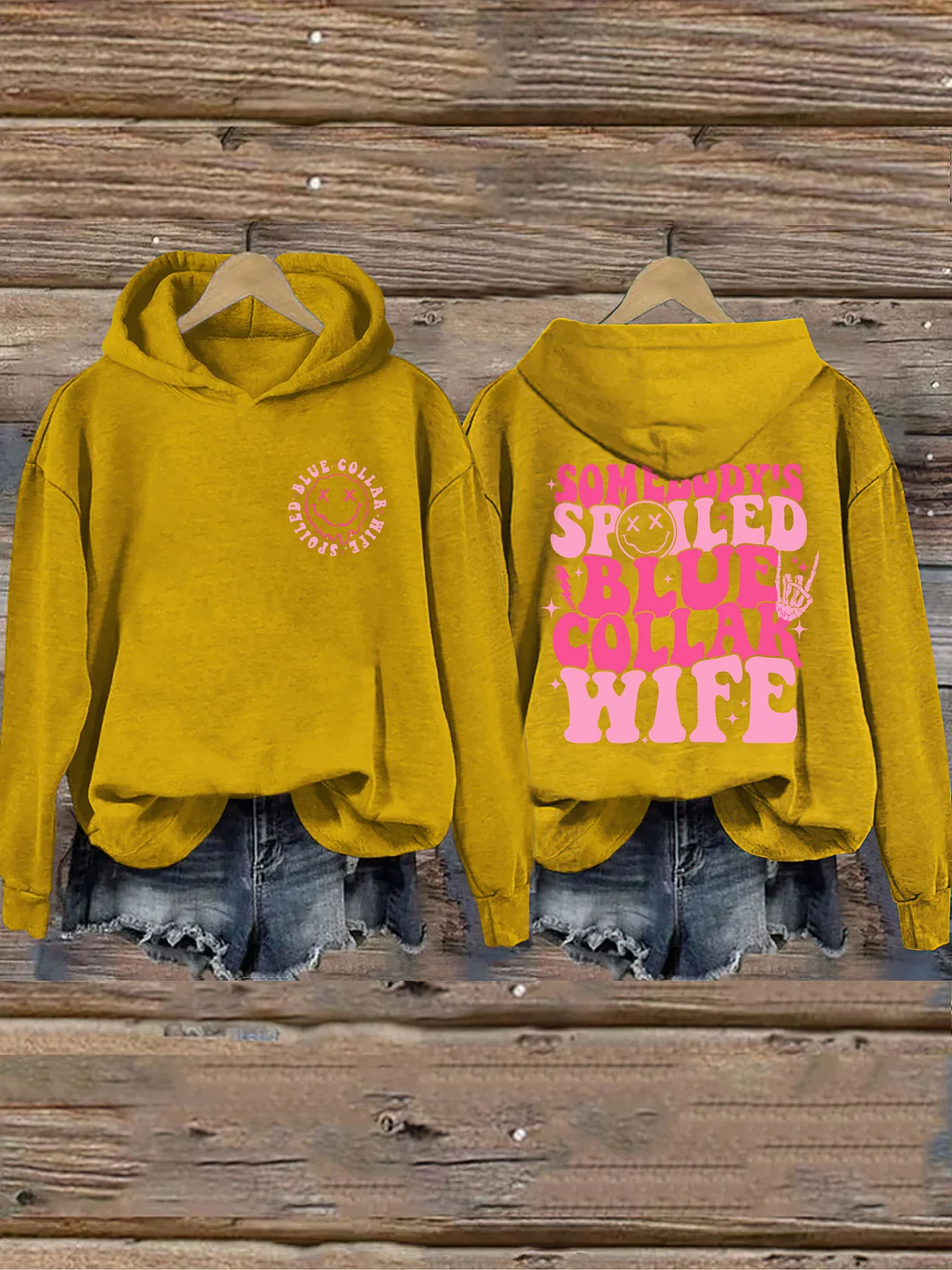 Somebodys Spoiled Blue Collar Wife Hoodie