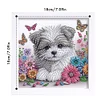 5D DIY Partial Special Shaped Drill Diamond Painting Kit Dog Decor With Frame Kit 18x18cm
