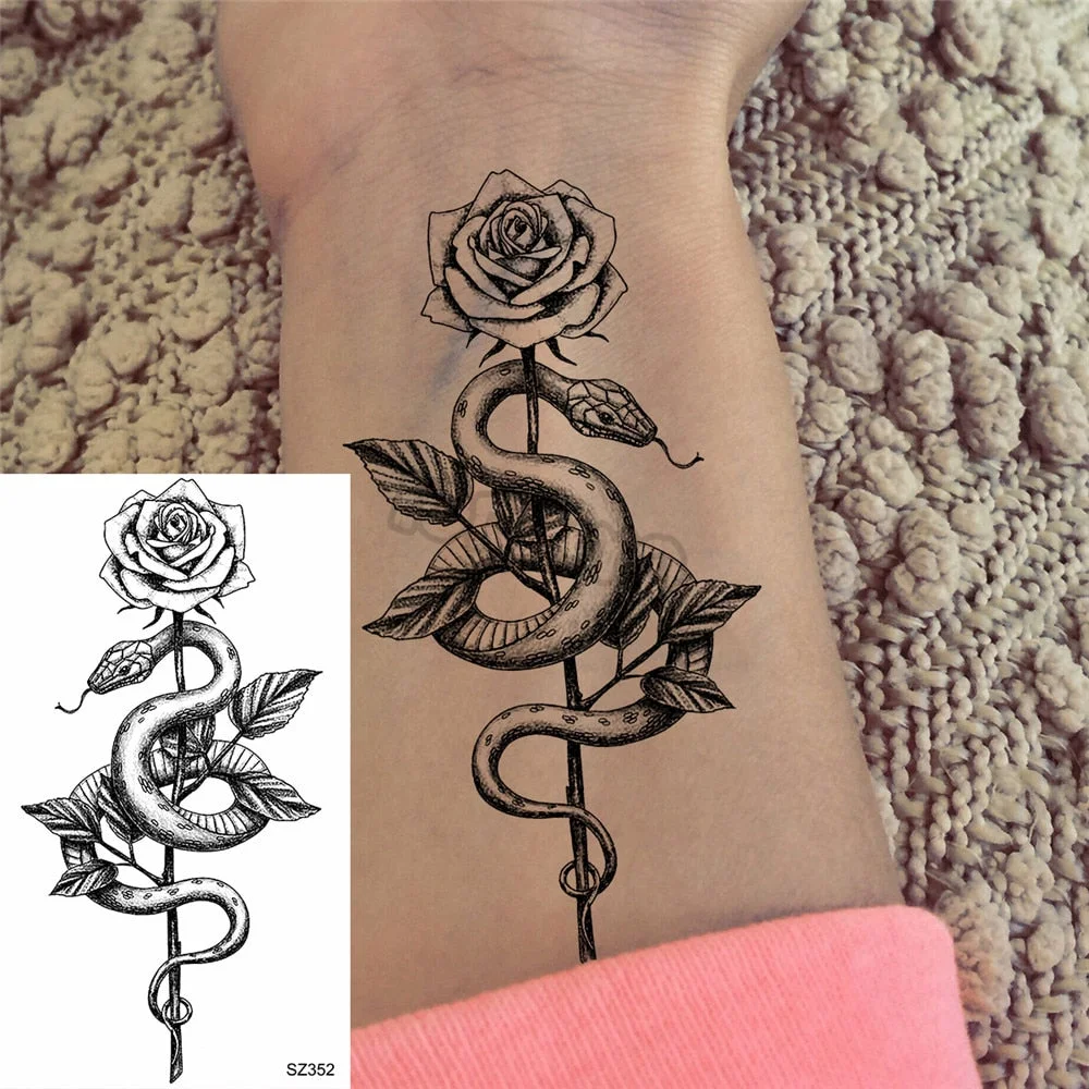 Colorful Hummingbird Small Temporary Tattoos For Women Girls Lavender Plum Blossom Fake Tattoo Sticker Wedding Neck Tatoos Ear