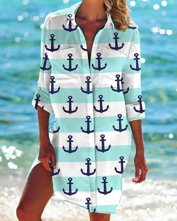 Women's Printed Holiday Beach Shirt