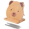 9.3 Inch Bamboo Crochet Blocking Board Bear Blocking Board for Crochet Projects