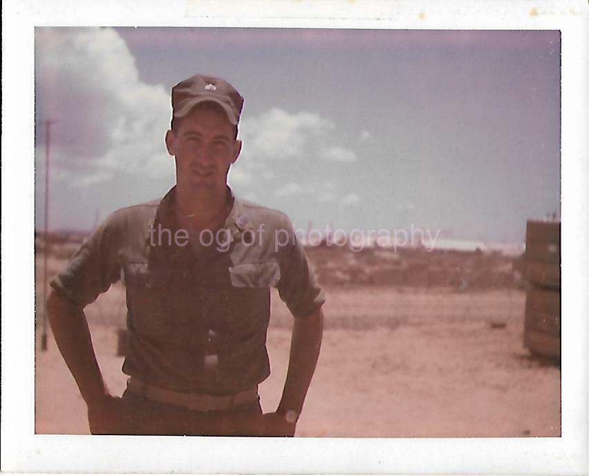 FOUND Photo Poster painting Color VIETNAM ERA MILITARY MAN Original 1960's SOLDIER 112 23 S