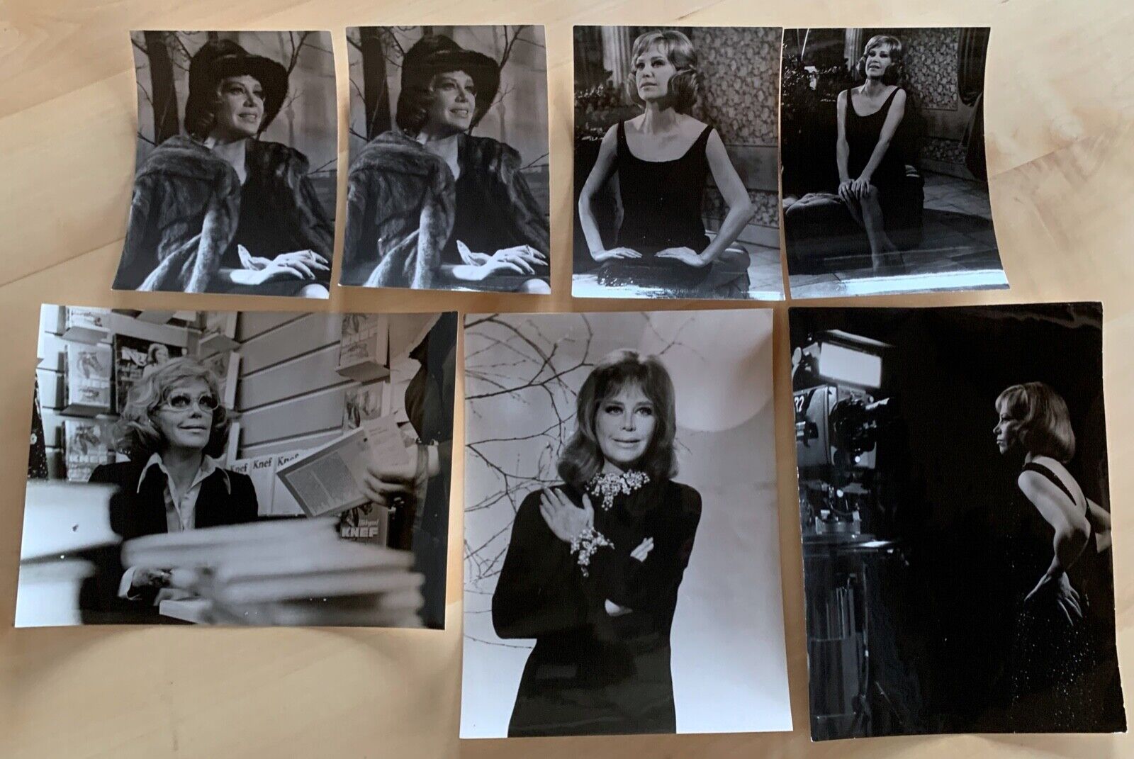 7 x Hildegard Knef Film TV Kino Musik Vintage Pressefoto Foto Unfried (Oy-250