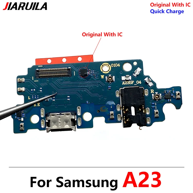 Original Charger Board PCB Flex For Samsung A23 4G A235 A235F USB Port Connector Dock Charging Ribbon Cable
