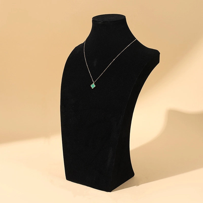 1 Piece Flannel Minimalist Solid Color Jewelry Display Bust