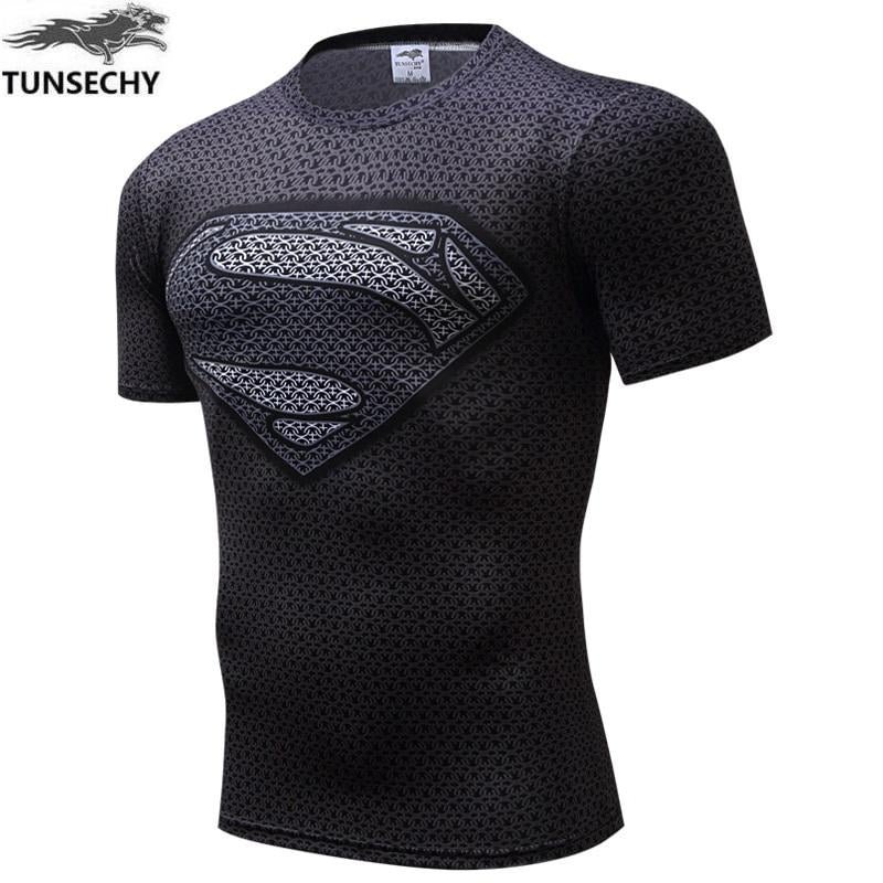 Superman Batman Tops The Flash T-shirts Fitness Crossfit Tees Bodybuilding
