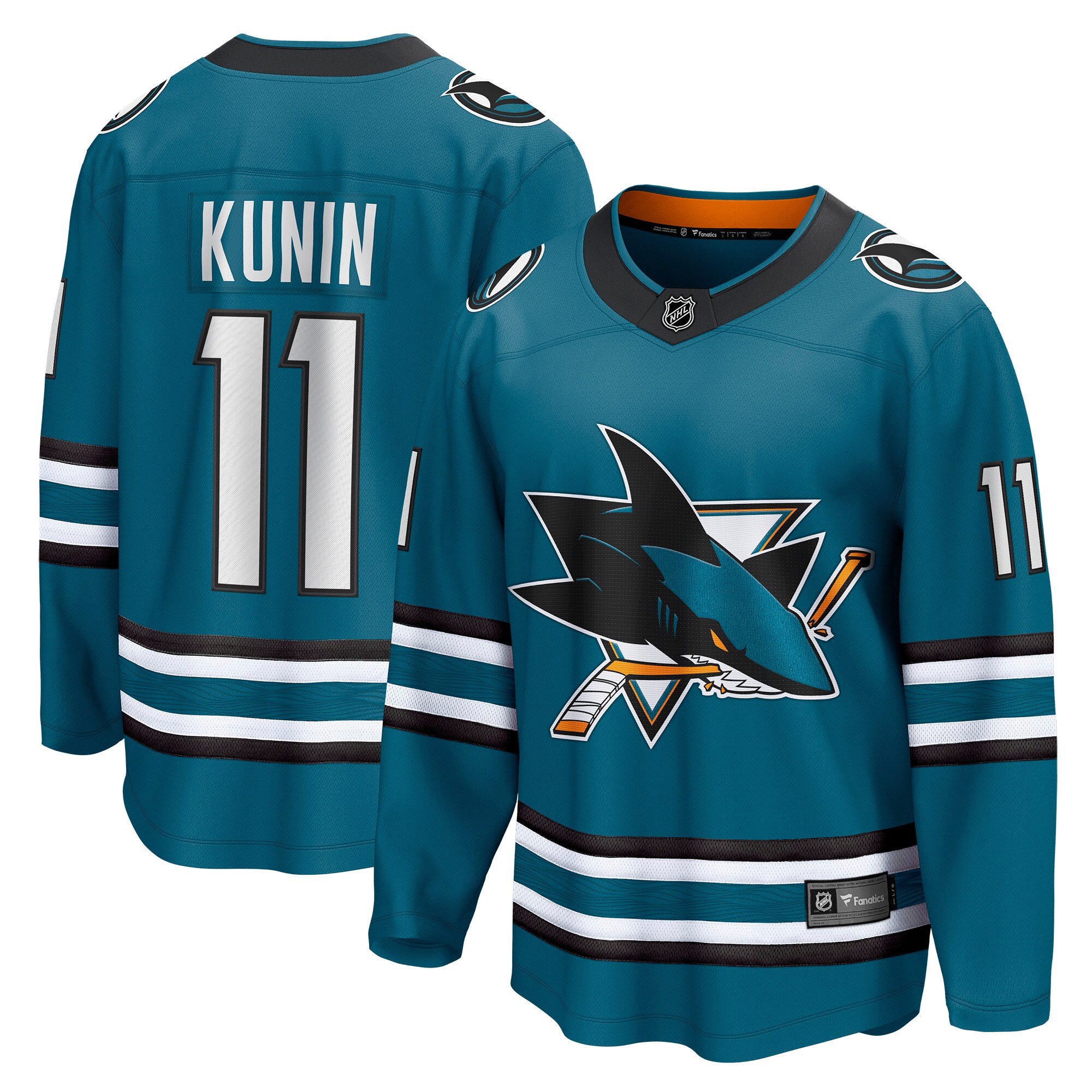 Luke Kunin San Jose Sharks Fanatics Home Breakaway   Jersey &ndash; Teal mysite