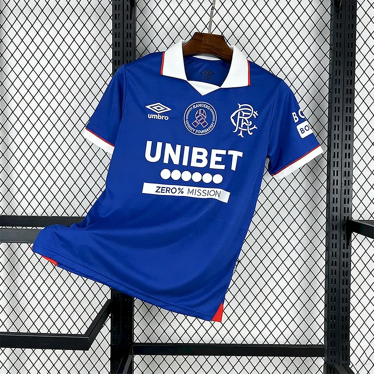 【S~4XL】Rangers FC 25/26 Charity Foundation Commemorative Home Jersey