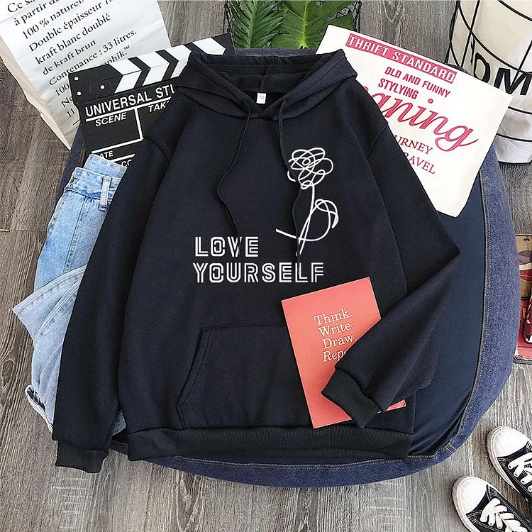 Bts merch on sale hoodie love yourself