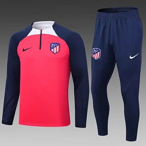 2023/2024 Atletico Madrid Half-Pull Training Suit Red 1:1 Thai Quality Set
