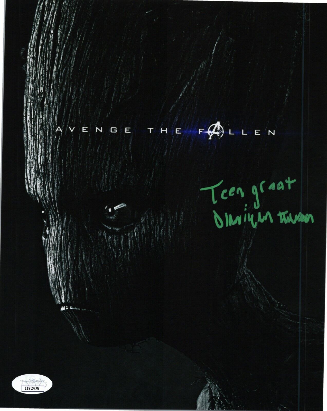 OLANIYAN THURMON Authentic Hand-Signed TEEN GROOT Avengers