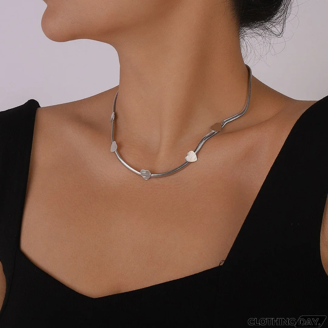 Love Simple Metal Necklace