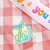 20PCS Cute Cartoon Soft Drinks Acrylic Exam Books Paper Clips Back to School Creative Stationery