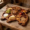 Highland Cow Wooden Charcuterie Board Rustic Farmhouse Serving Tray Cheese Board