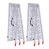 [US Local Warehouse] 2PCS 7.3ft Aluminum Motorcycle Ramp for Pickup Trucks ATVs Lawn Mowers Folding Dirt Bike Loading Ramp with Load Straps Truck Ramps