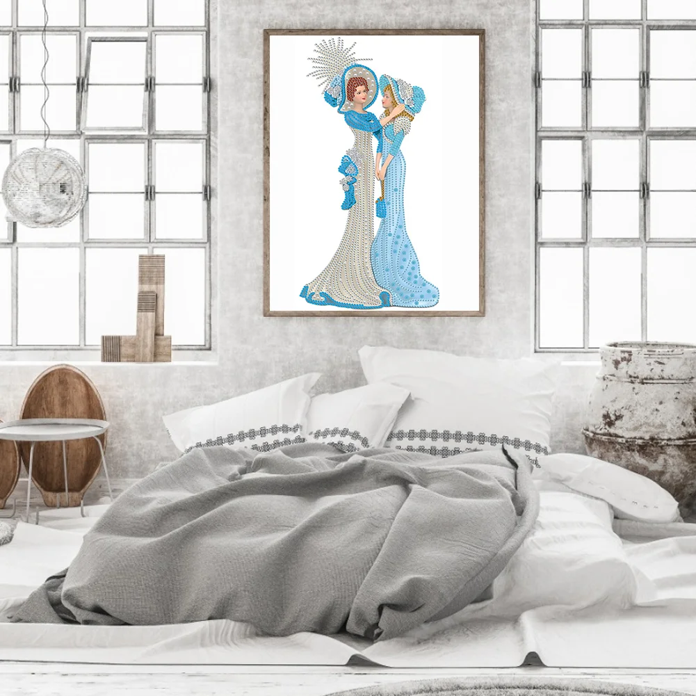 Diamond Painting - Partial Special Shaped Drill - Elegant Lady(30*40cm)