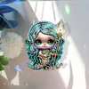 Diamond Painting Acrylic Mermaid Girl Hanging Pendant