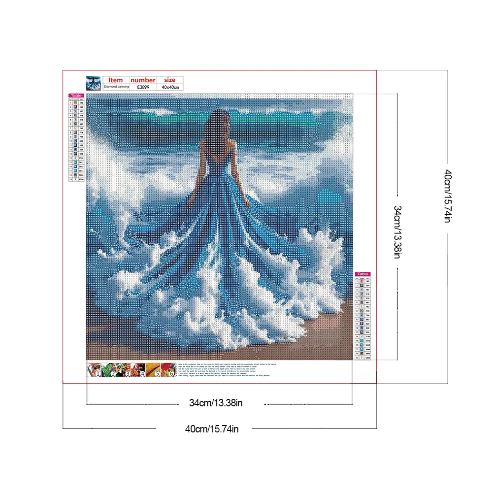 Diamond Painting - Full Round Drill - Waves Beauty(Canvas|40*40cm)