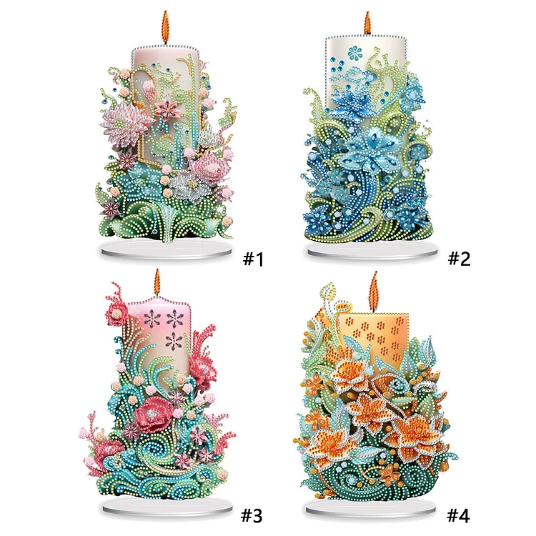 Flowers Candle Diamond Painting Tabletop Ornaments Kit for Office Desk –  Urbestdeals