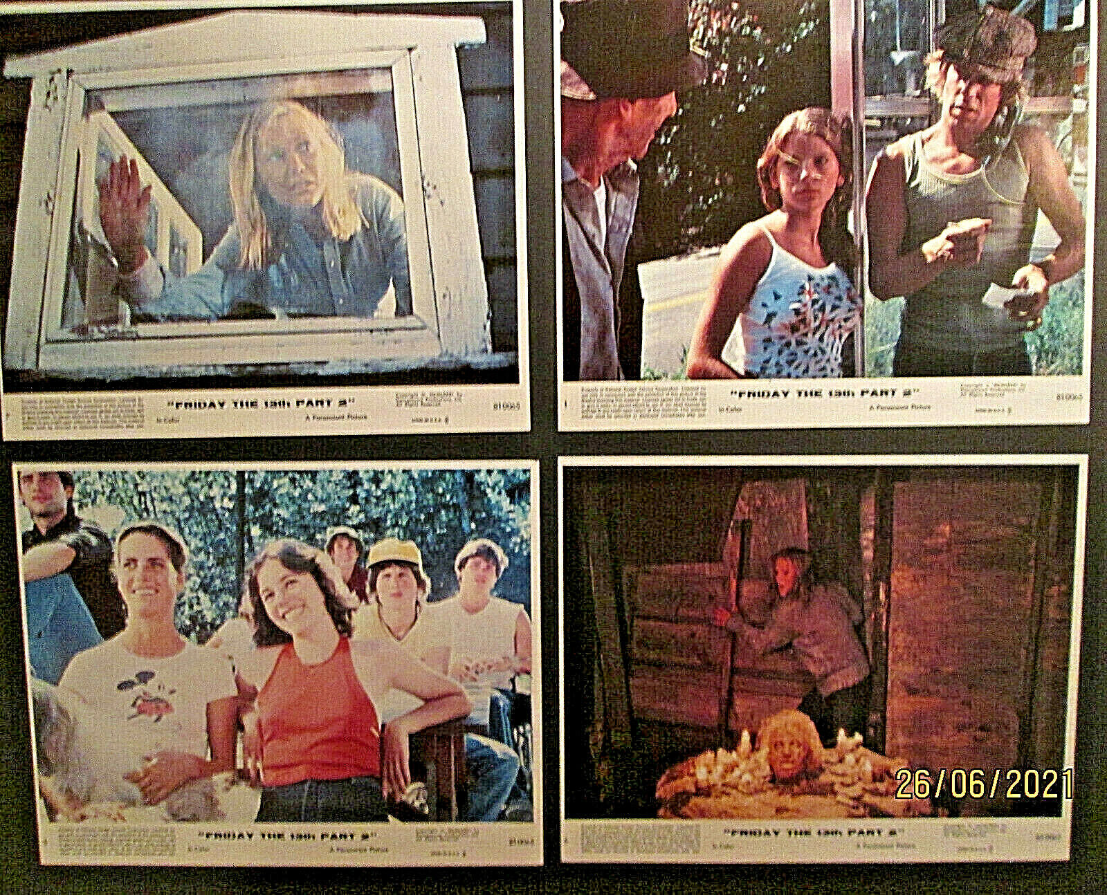 FRIDAY THE 13TH,PART 2 (ORIGINAL VINTAGE 1981 COLOR Photo Poster painting SET) HORROR SERIES