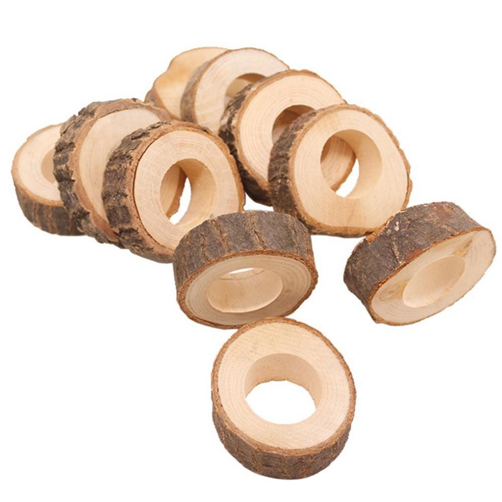 

10pcs Natural Wooden Napkin Rings, 501 Original