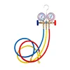 A/C Refrigeration Charging Service 3 Way Hose and Hook for R12 R22 R404A R134A