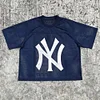Fashion New York Print Mesh Jersey