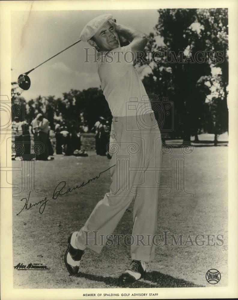 Press Photo Poster painting Pro golfer Henry Ransom - tus06544