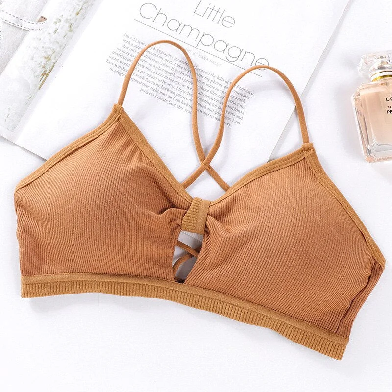 Sexy beautiful back bra sexy underwear seamless soft bra women wireless push bra comfortable underwear