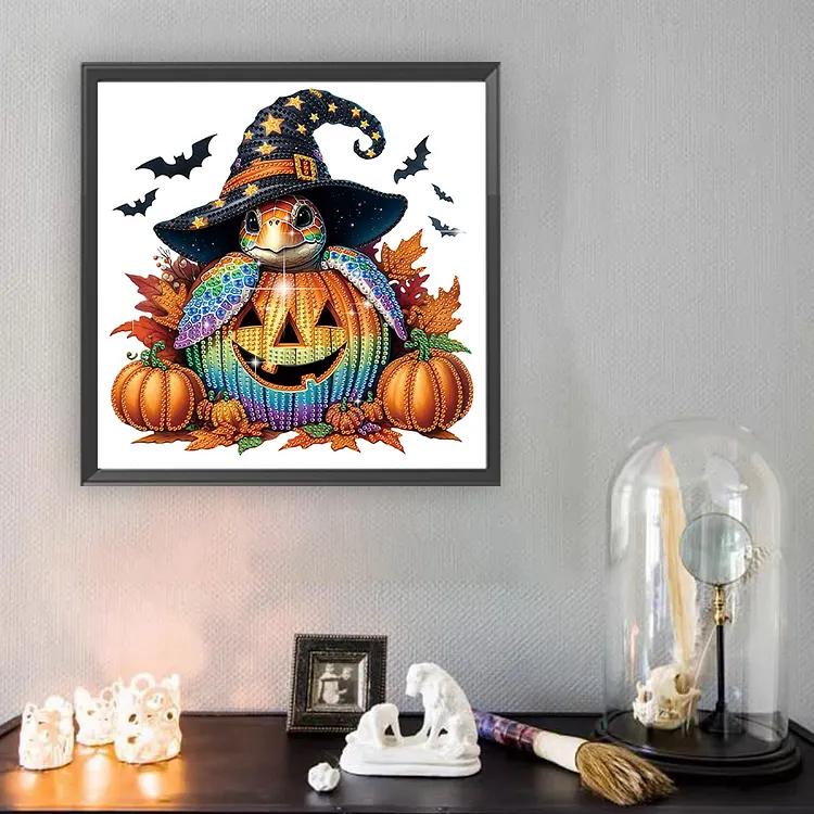 Halloween Diamond Painting Kit For Adults - 14x14 Inch Witch 5D Full Drill DIY Gem Art - View #3
