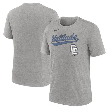 Men's Washington Nationals  Heather Charcoal 2025 City Connect Tri-Blend T-Shirt