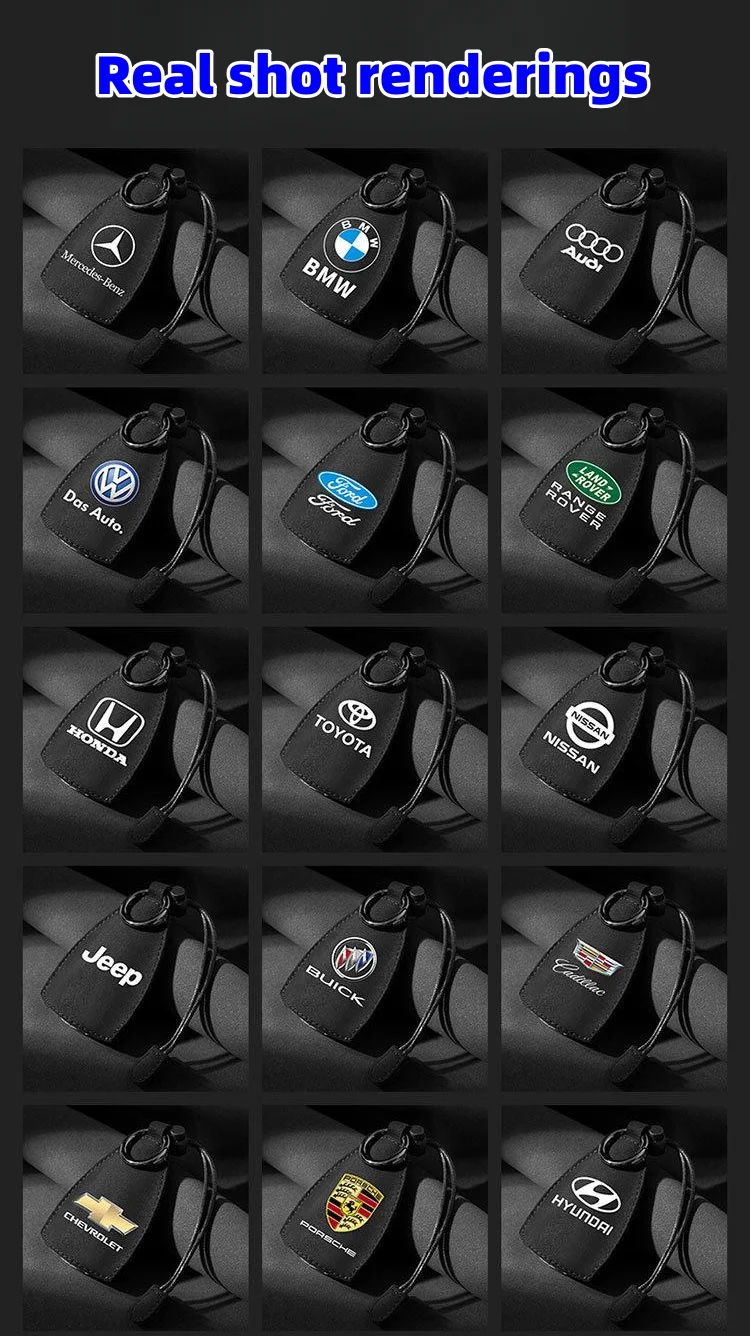 Car logo universal suede car key protective cover