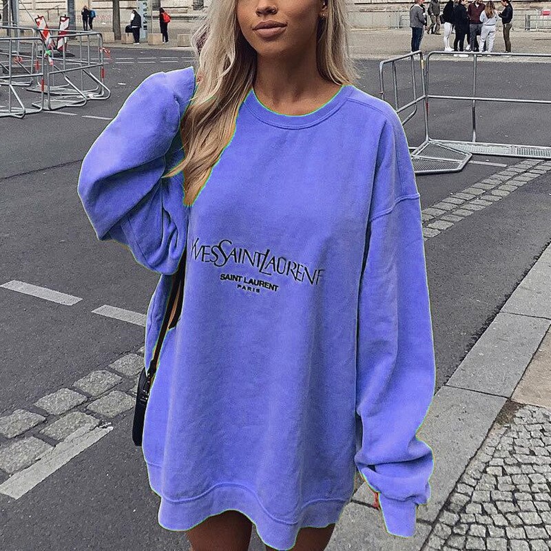 Women's Fashion Casual Print Loose Sweatshirts