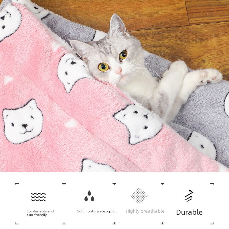 Spot Pet Sleeping Mat Thickened Autumn And Winter Warm Mat Cat Dog Universal Blanket Mat Pet Supplies