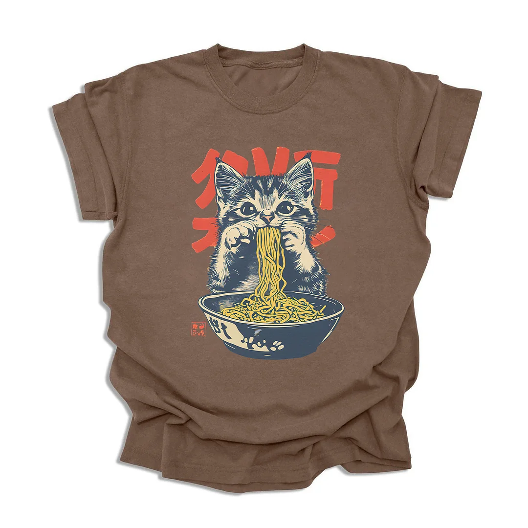 Vintage Cat Ramen T-Shirt