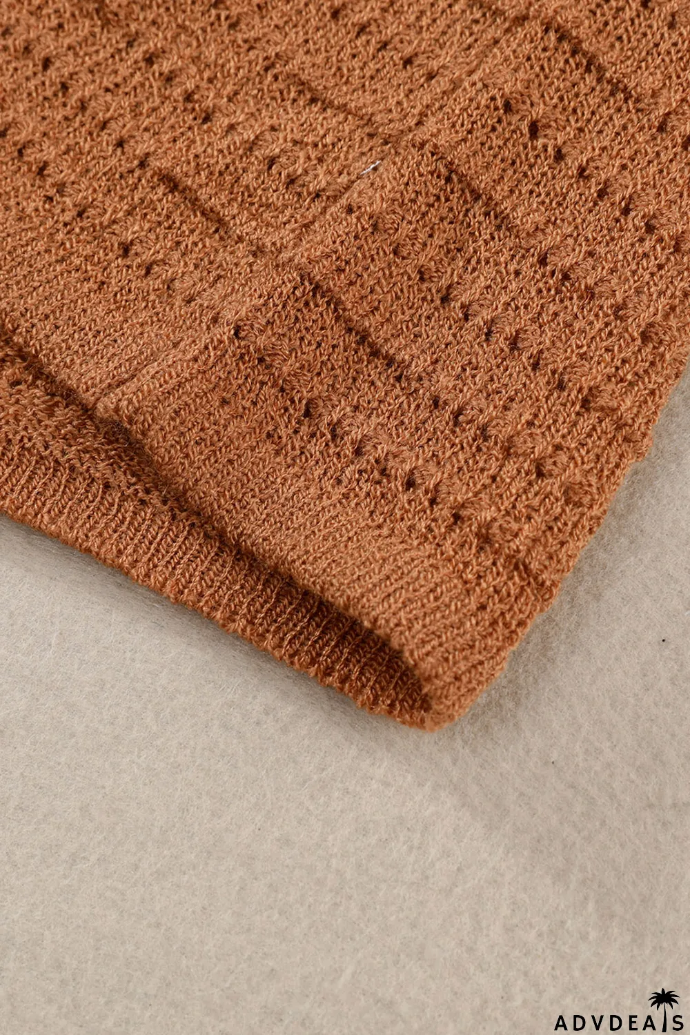 Khaki Striped Knit Color Block Tank Top