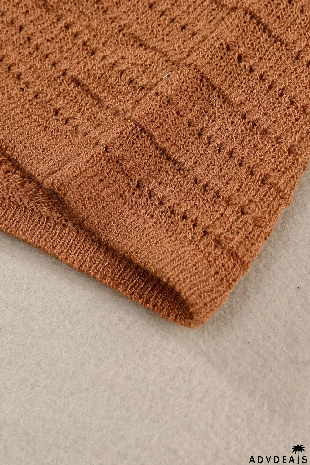 Khaki Striped Knit Color Block Tank Top