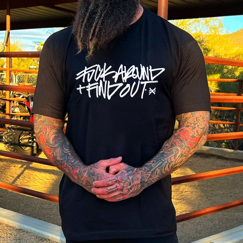 Livereid F**K Around + Find Out Printed Men's T-shirt - Livereid