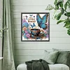 Butterfly Coffee-Crystal Rhinestone Diamond Painting(40x40cm)