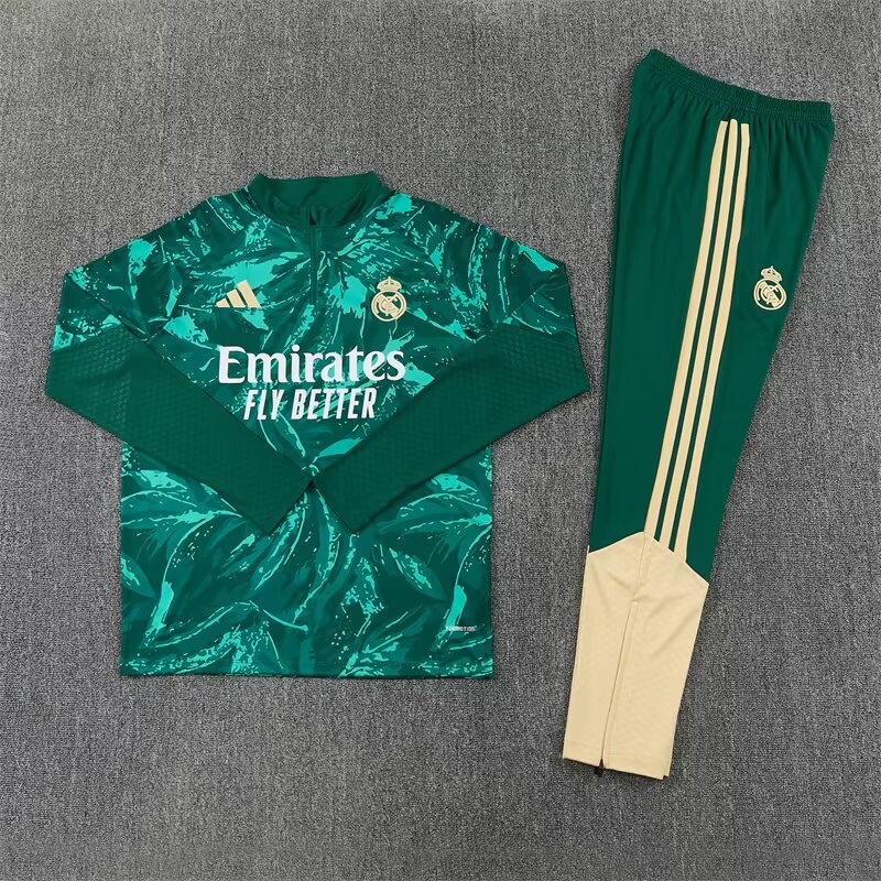 26/27 Real Madrid Half-Pull Training Suit Football Jersey Set