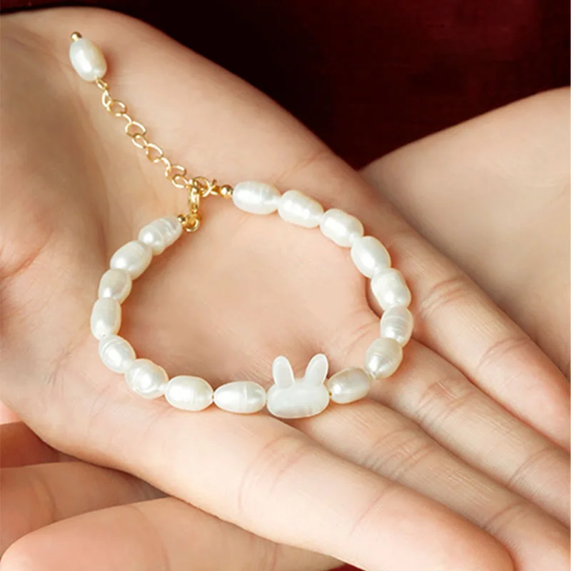 Natural Pearl Cute Rabbit Sincerity Bracelet