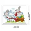 Bunny Easter - 14CT Stamped Cross Stitch 18*15cm/7.09*5.91in(Brand)