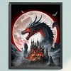 Castle And Dragon In Moonlight-11CT Stamped Cross Stitch 40*50cm/15.75*19.69in