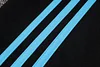 Joyfball 2024/2025 Argentina Half-Pull Hat Style Training Suit  Black Jersey 1:1 Thai Quality Set