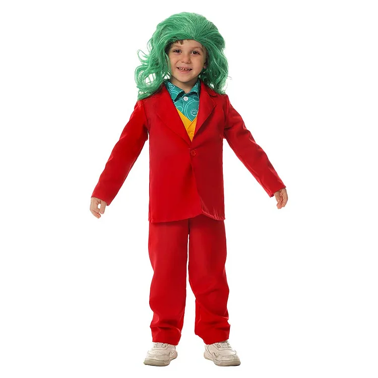Kids Children Joker 2 Joker: Folie à Deux (2024) Joker Red Jacket Cosplay Costume Outfits Halloween Carnival Suit