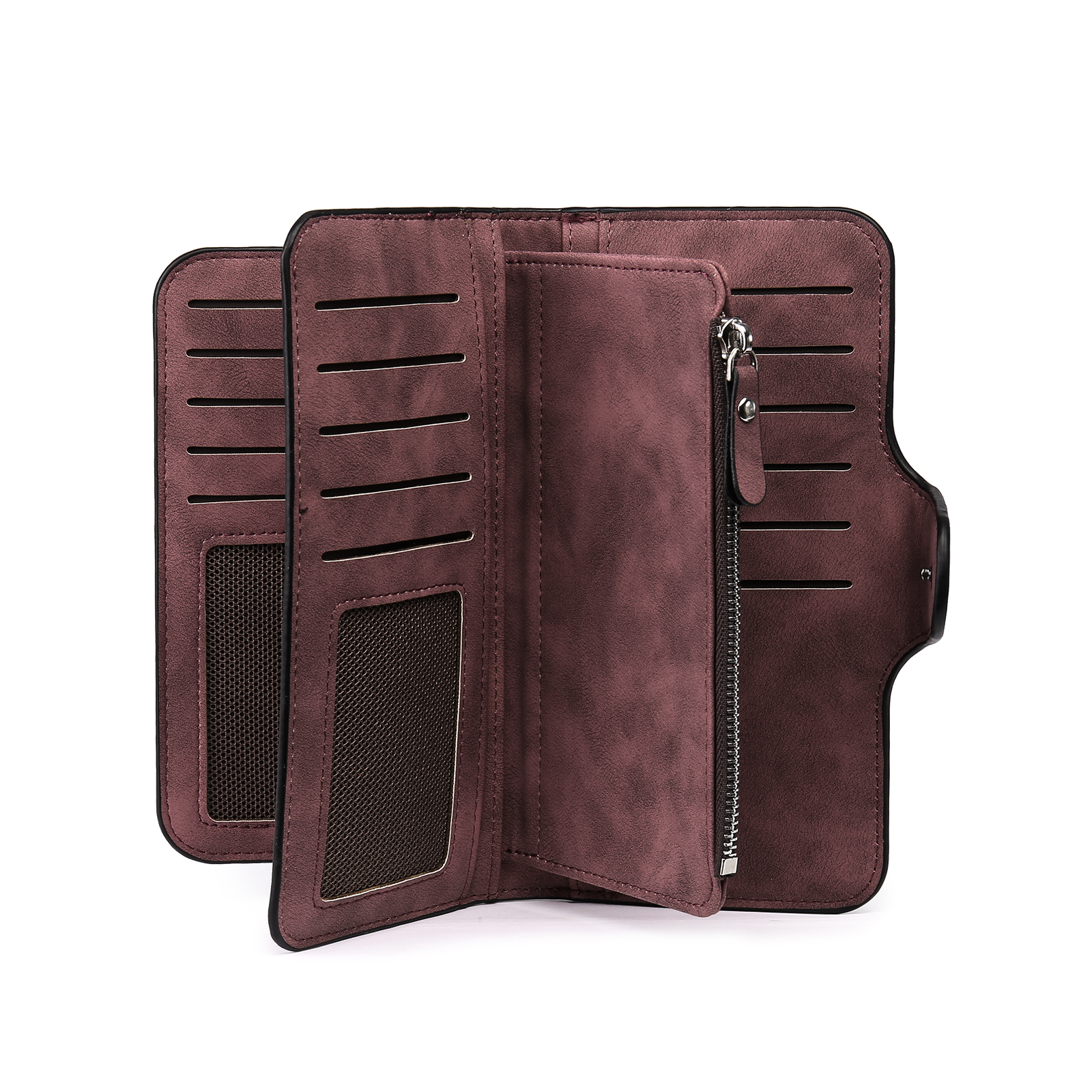 Portafoglio in PU pelle con 1 letetra & 1 testo & 1 nome & 1 foto personalizzati per mamma/nonna