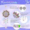 5Pcs DIY Diamond Painting Wind Chimes Crystal Window Suncatcher Craft Set Birthday Gifts Home Garden Decor